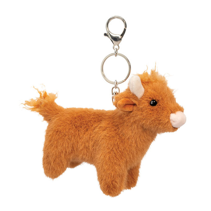 Highland cow plush bag charm