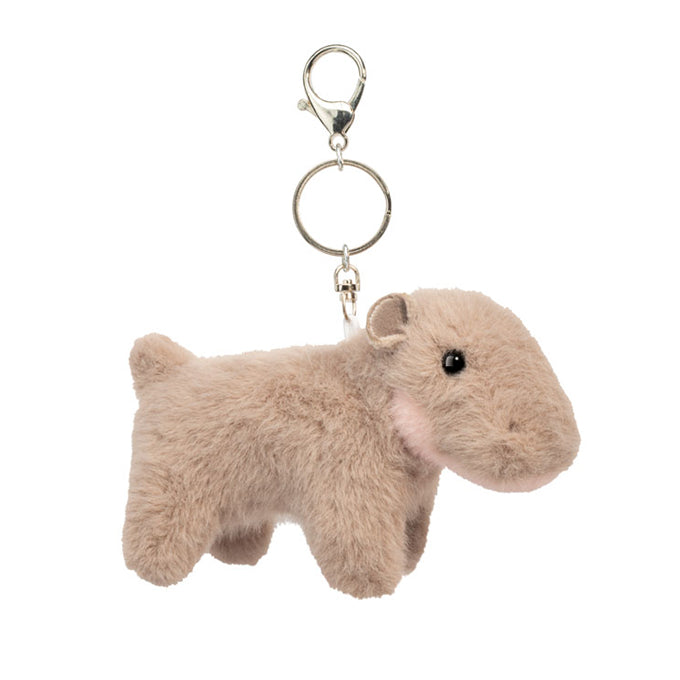Plush hippo toy bag charm