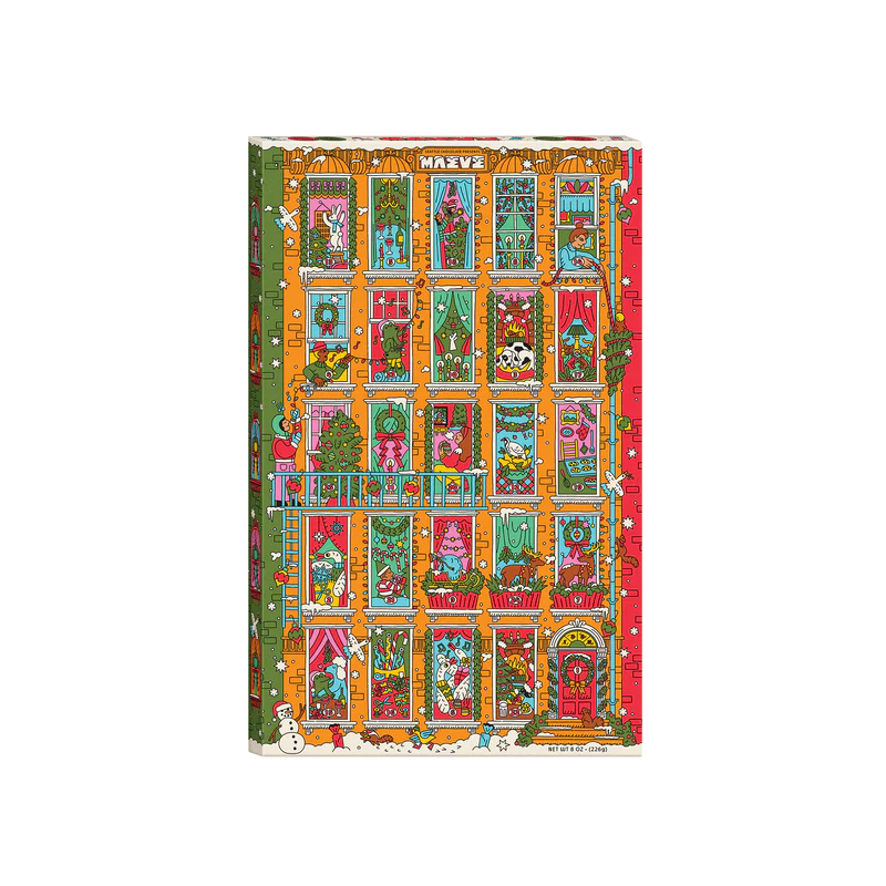 Maeve Chocolate's "Only Chocolate in the building" advent calendar looks like a festive apartment building