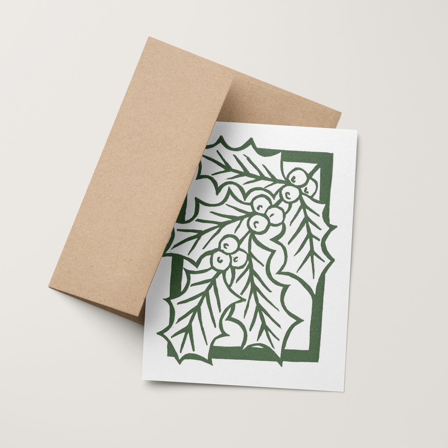 Holly Branch Card