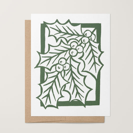 Holly Branch Card