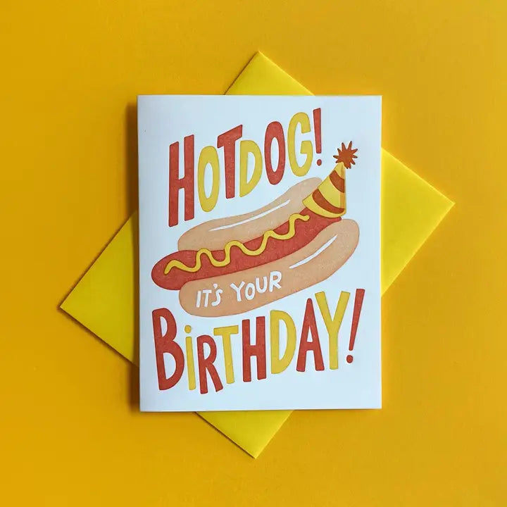 Hot Dog Birthday Card