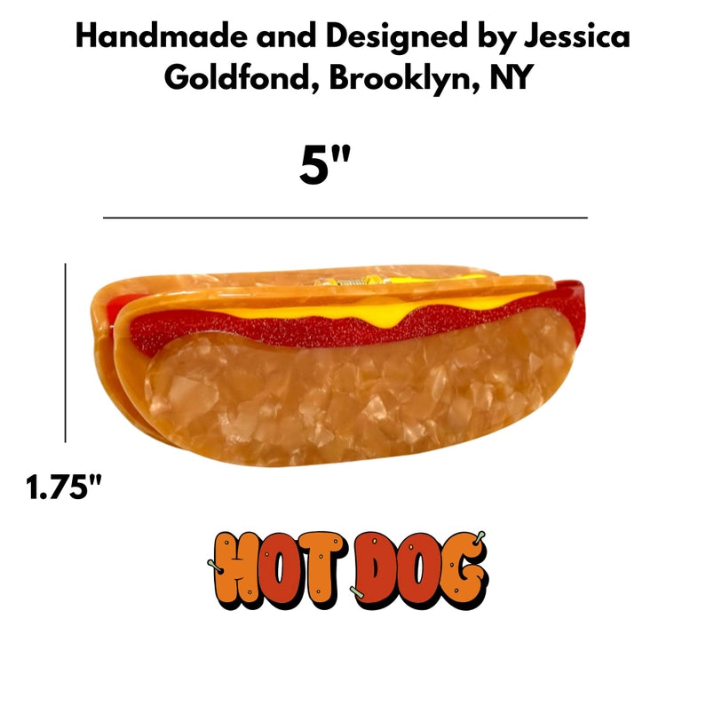 Hot Dog Hair Claw Clip