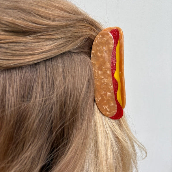 Hot Dog Hair Claw Clip