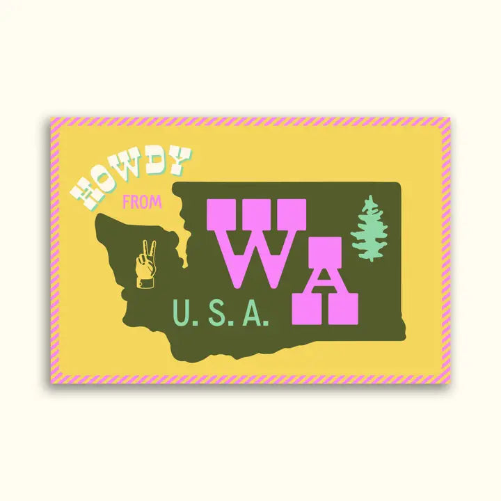 Howdy From WA Postcard