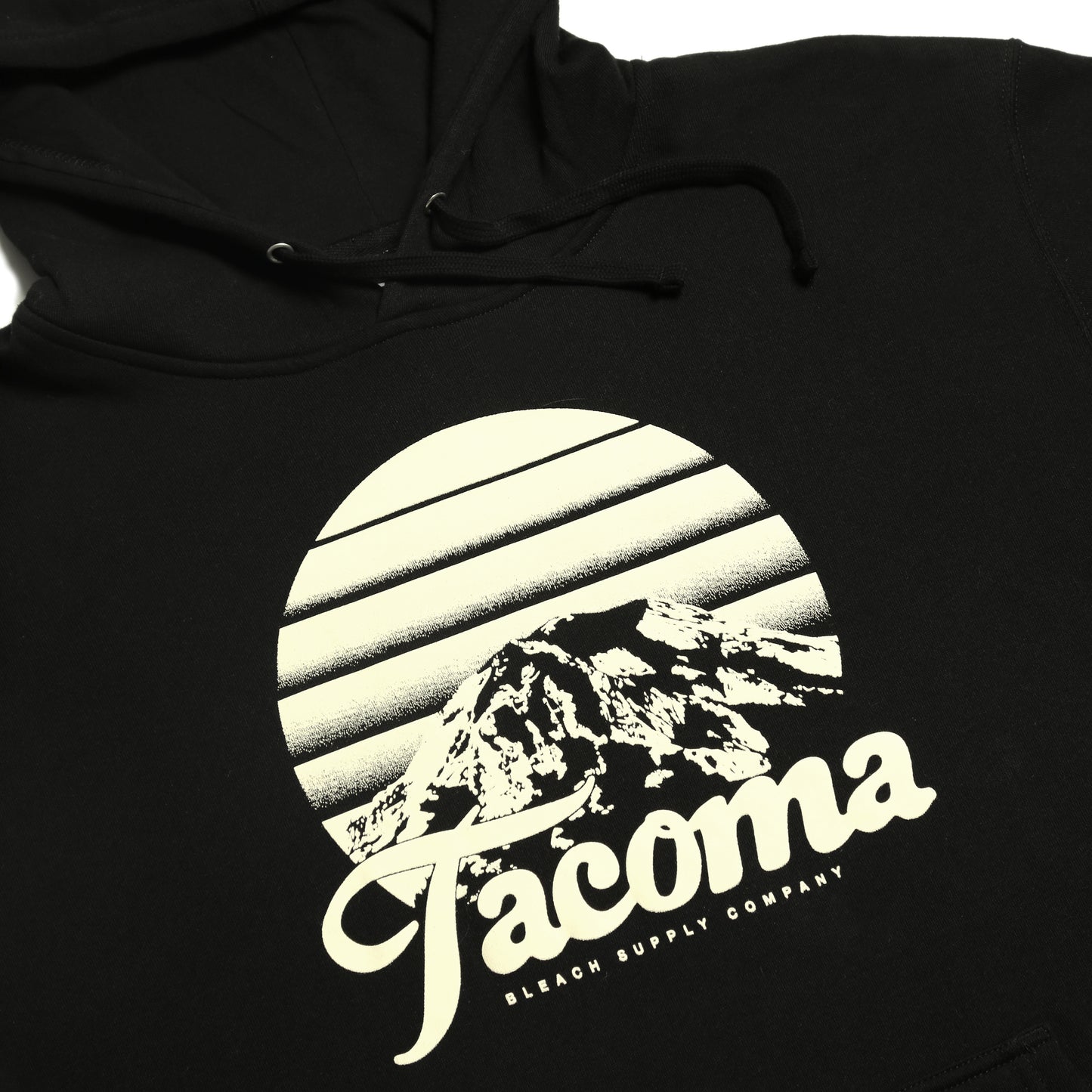 Front Print Tahoma Sunset Hoodie - Black/Clay