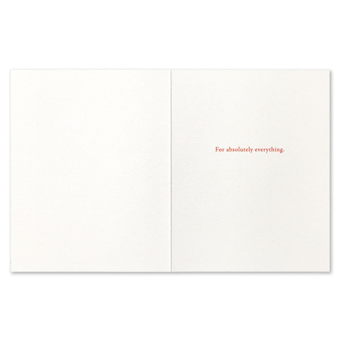 I can only offer you my simple thanks… - Thank You Card