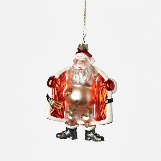 Flasher Santa Ornament