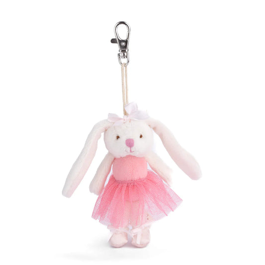 Jayleen Bag Charm Plush in Floral Pink 