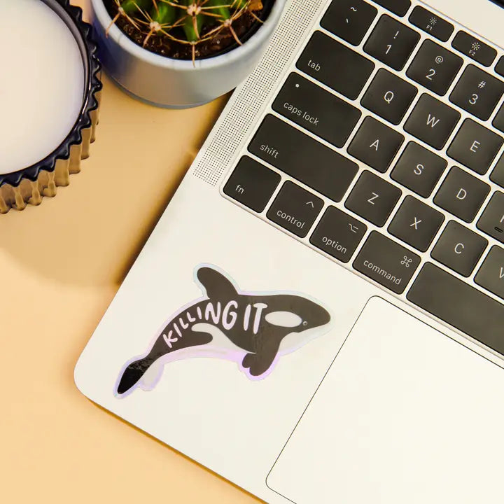 Killing It Orca Holographic Vinyl Sticker