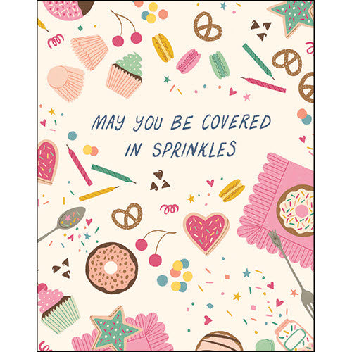 Birthday Card with May You Be Covered In Sprinkles text