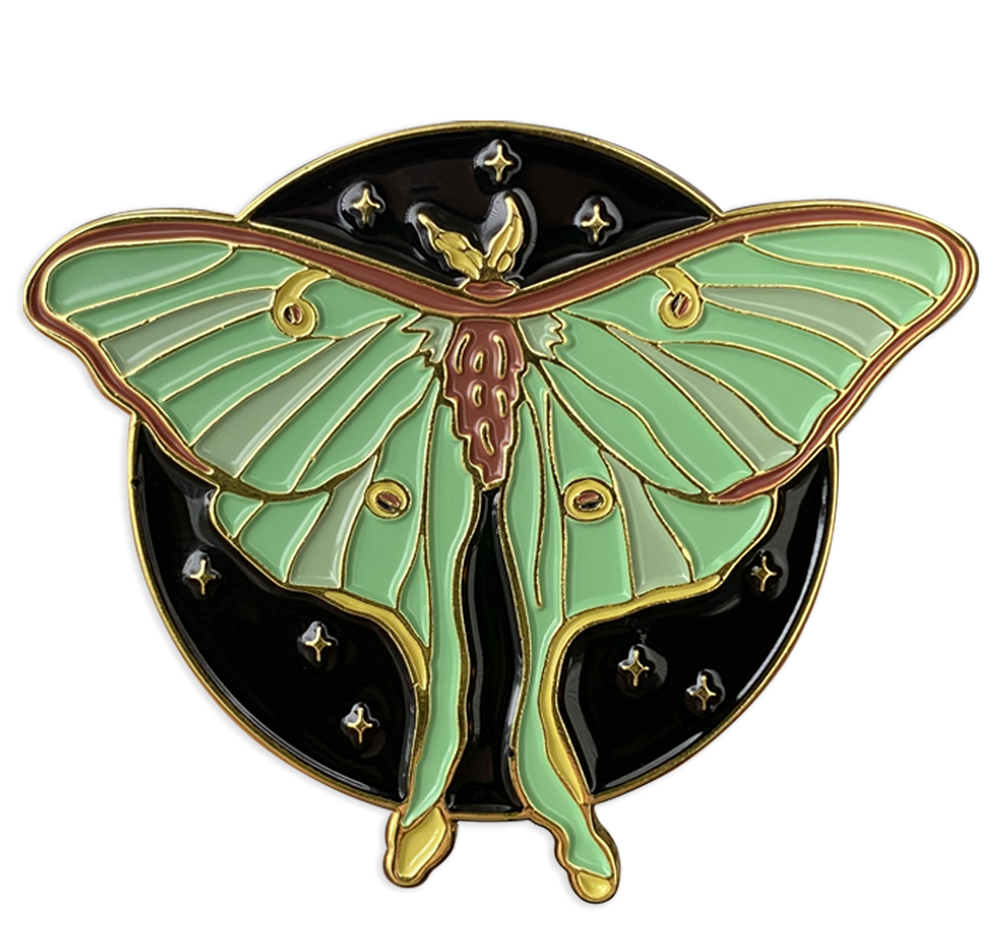 Luna Moth Enamel Pin - Coxswain Press