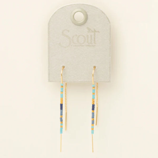 Chromacolor Miyuki Thread Earring - Cobalt Gold