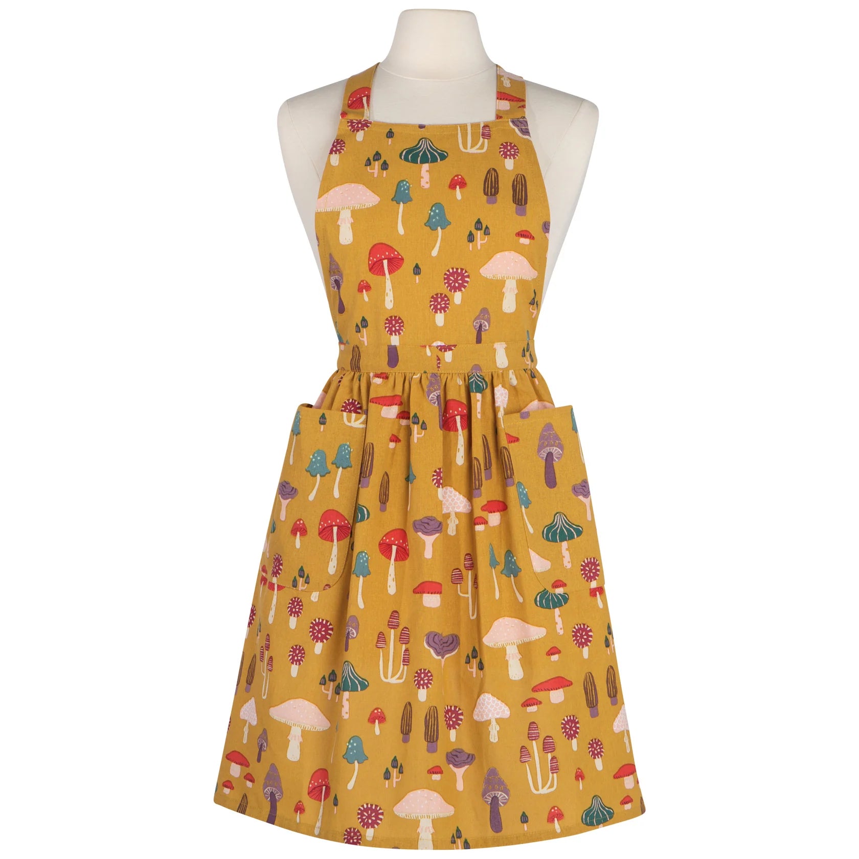 Danica Maisie Apron in Mushroom pattern