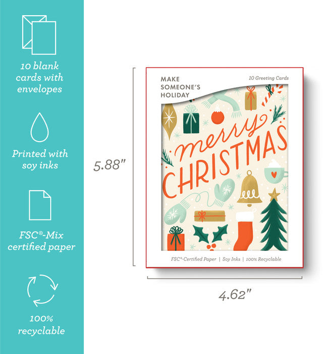 Merry Baubles: Merry Christmas Note Cards