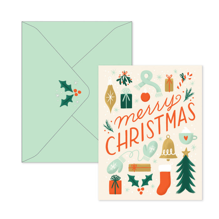 Merry Baubles: Merry Christmas Note Cards