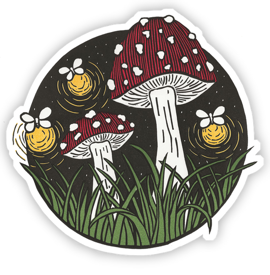 Midnight Mushrooms Vinyl Sticker