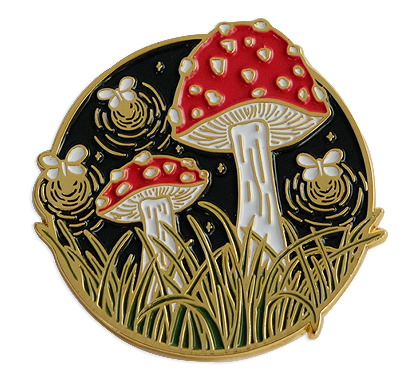 Midnight Mushroom Enamel Pin - Coxswain Press