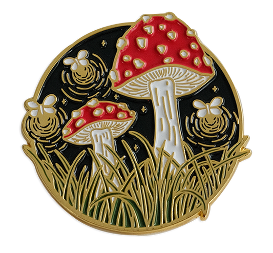 Midnight Mushroom Enamel Pin - Coxswain Press