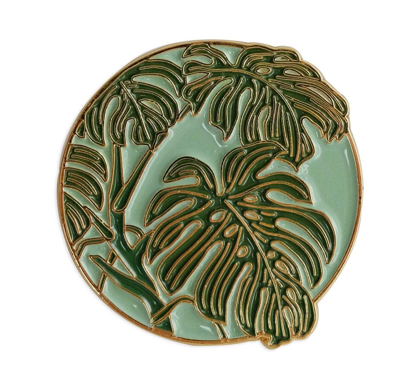 Monstera Leaf Enamel Pin - Coxswain Press