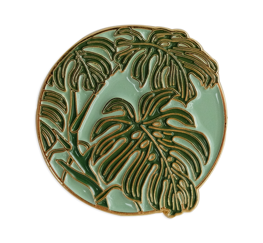 Monstera Leaf Enamel Pin - Coxswain Press
