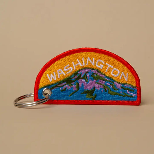 Mt. Rainier Washington Patch Keychain