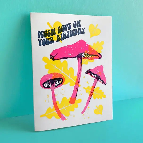 Mushroom Love Birthday Card