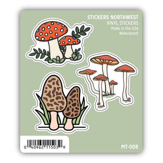 Mushroom Mini Trio Sticker Set