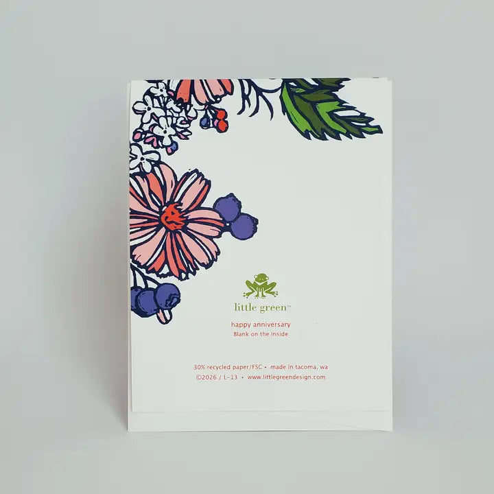 New Happy Anniversary Floral Greeting Card