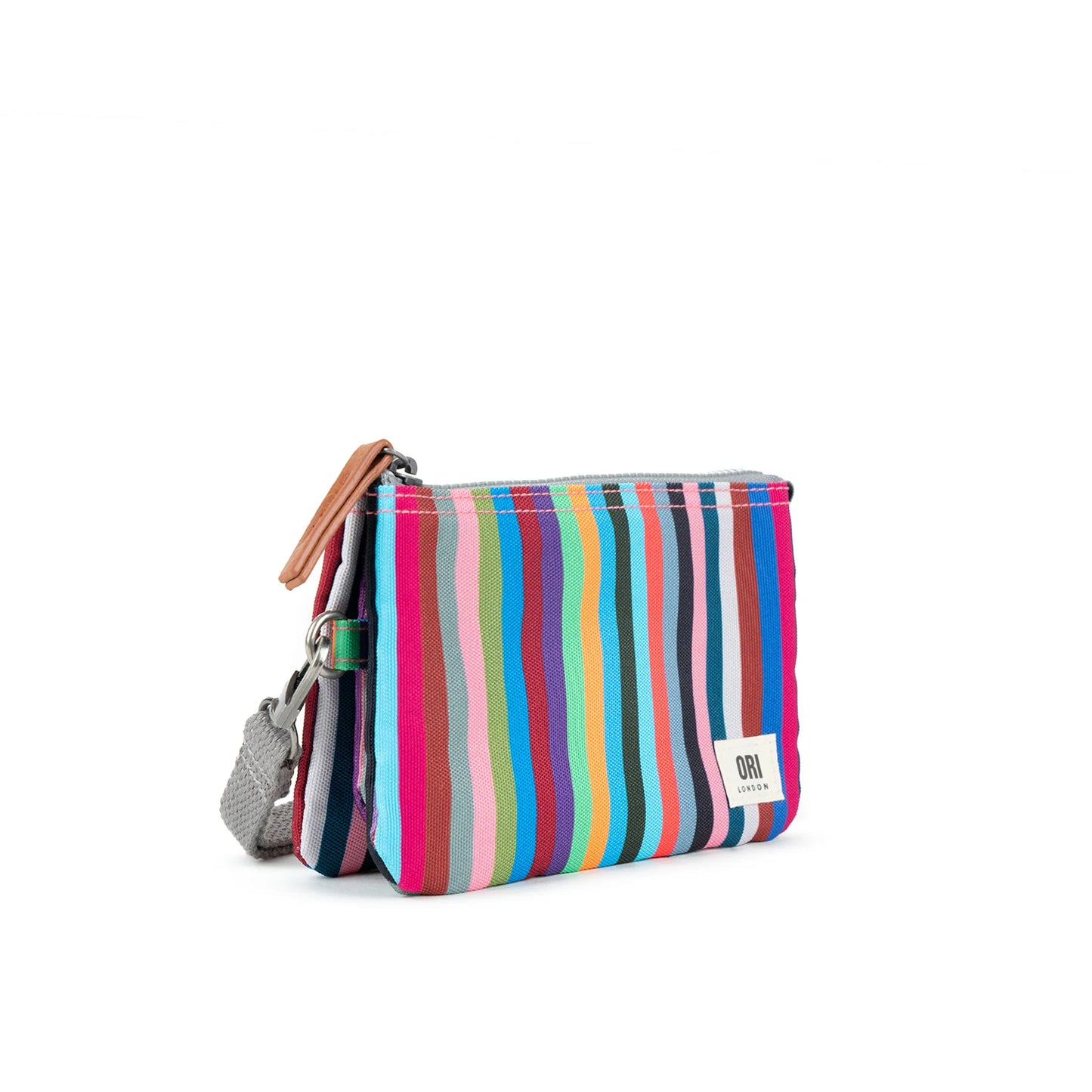 ORI Carnaby Sustainable Wallet Medium w/ Wrist Strap - Multi Stripe