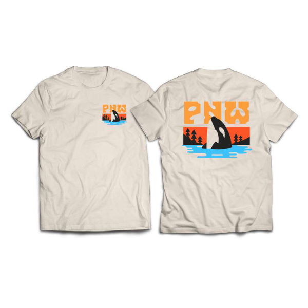 T-shirt with PNW Orca logo