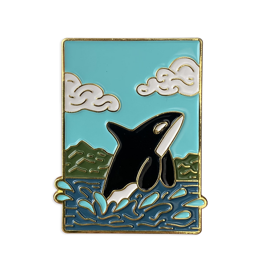 Orca Enamel Pin - Coxswain Press
