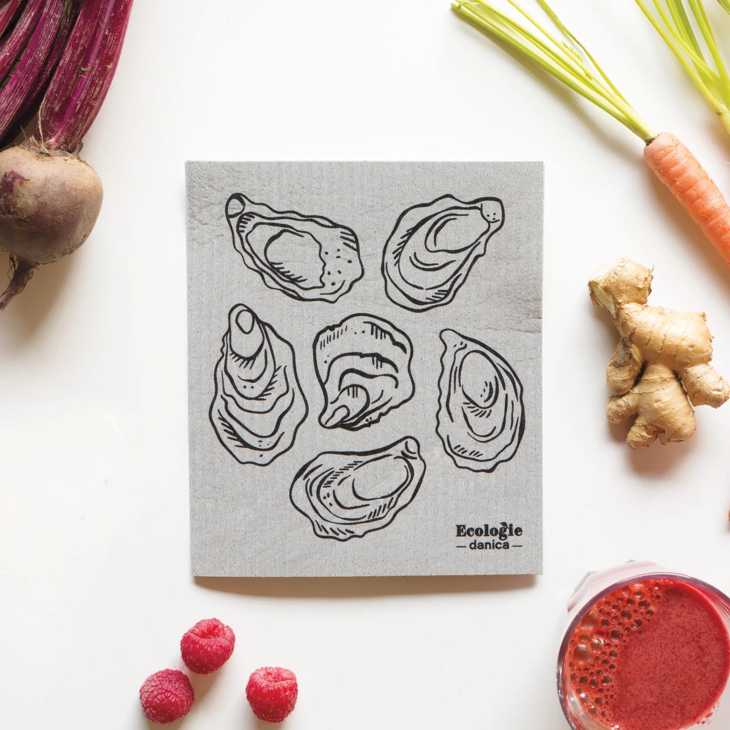 Oysters Swedish Dishcloth