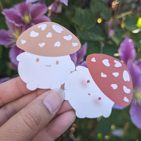 Mushroom Hearts Stickers