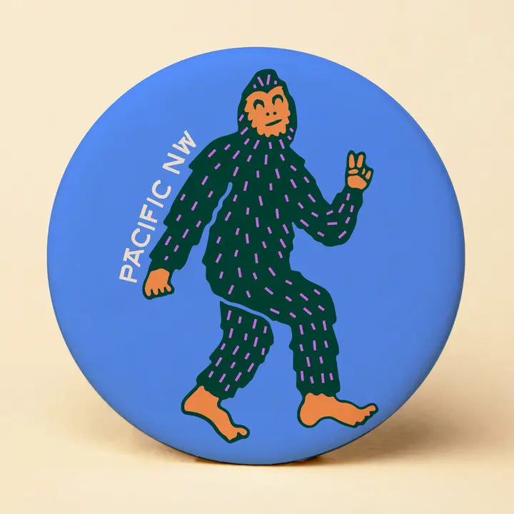Pacific NW Bigfoot Round Magnet