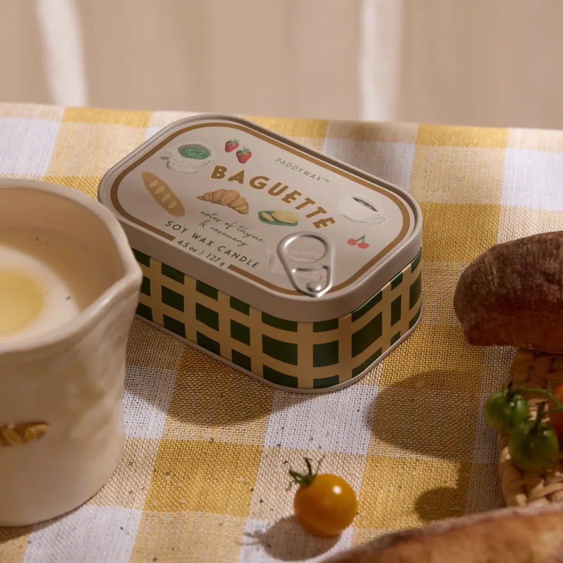 Paddywax Bistro Tin 4.5oz Candle - French Baguette