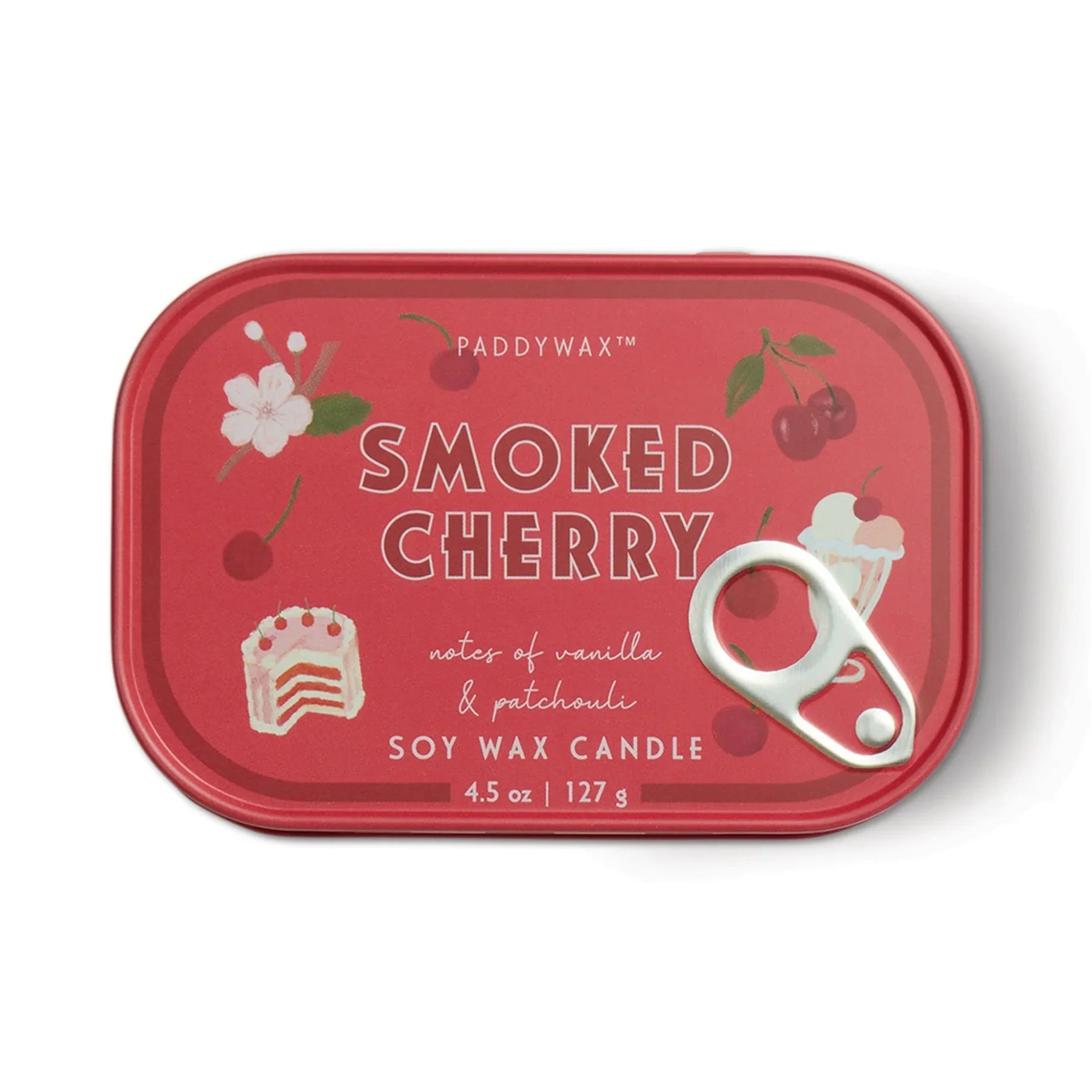 Paddywax Bistro Tin 4.5oz Candle in Smoked Cherry
