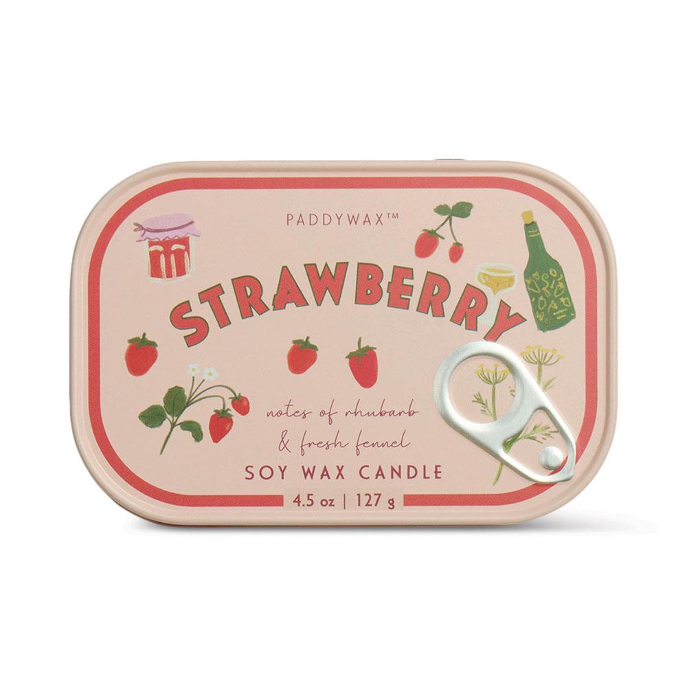 Paddywax Bistro Tin 4.5oz Candle in Strawberry