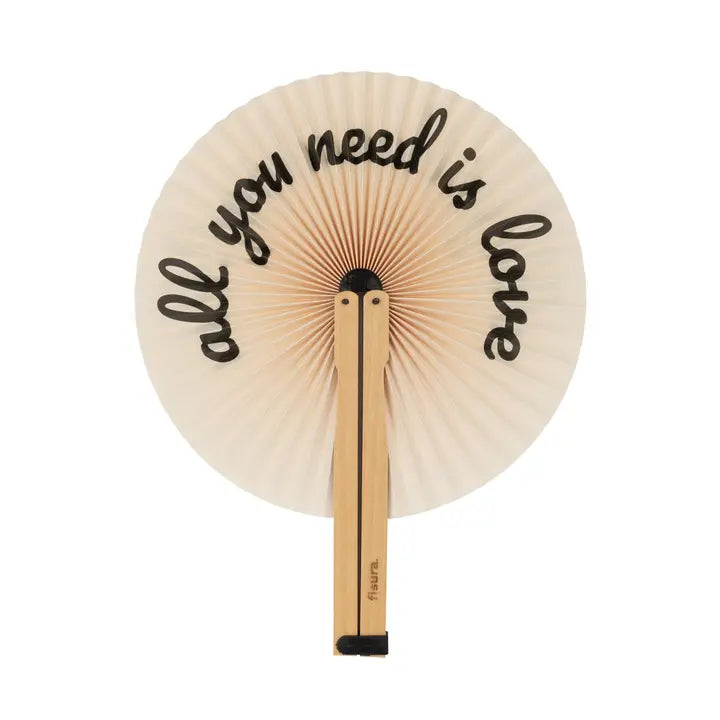 Pai Pai Fan with All You Need Is Love text