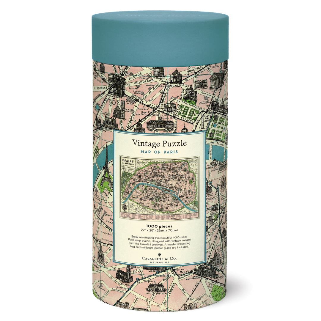 PRE SALE Cavallini & Co. 1000 Piece Puzzle - Paris Map