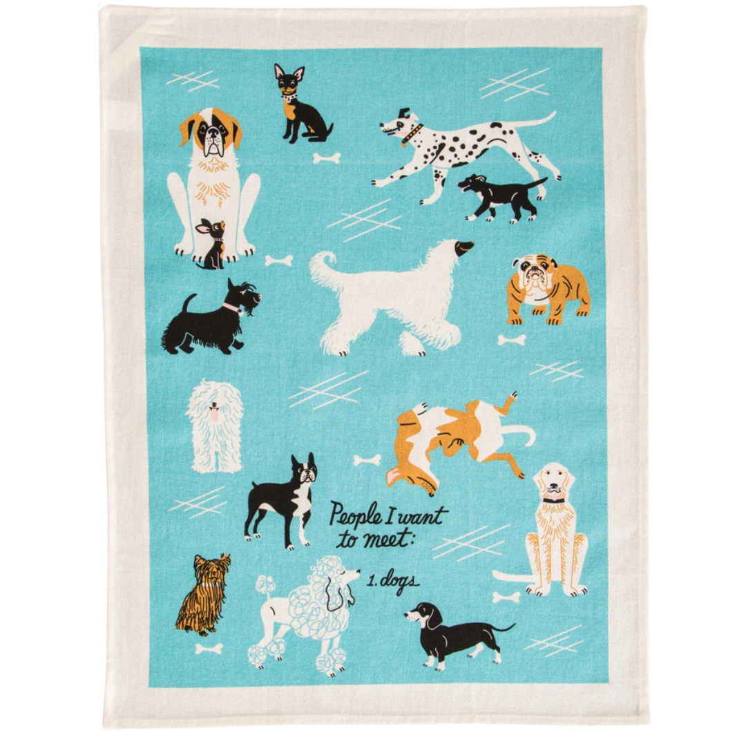 People To Meet: Dogs Dish Towel