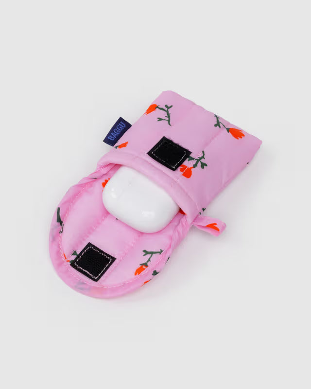 Puffy Earbuds Case - Painted Wildflower