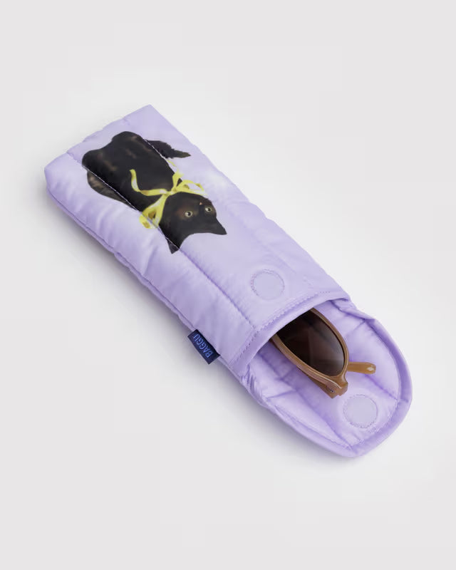 Puffy Glasses Sleeve - Fancy Cats