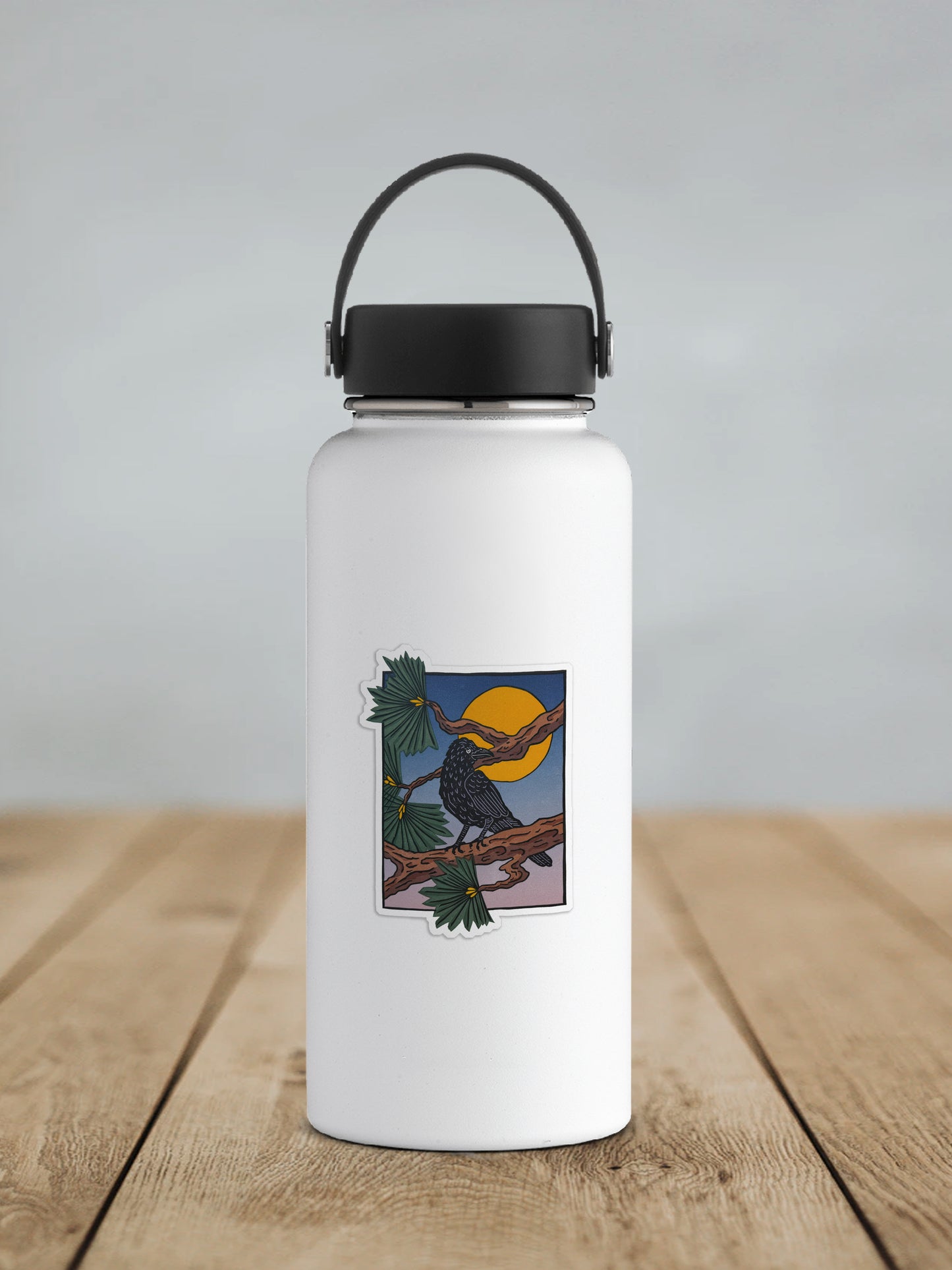 Raven at Dusk Vinyl Sticker