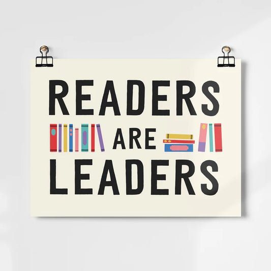 Roomytown Unframed Art Print 11"x14"- Readers are Leaders