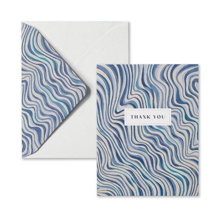 Rippling Wave - Blank Thank You Note Cards