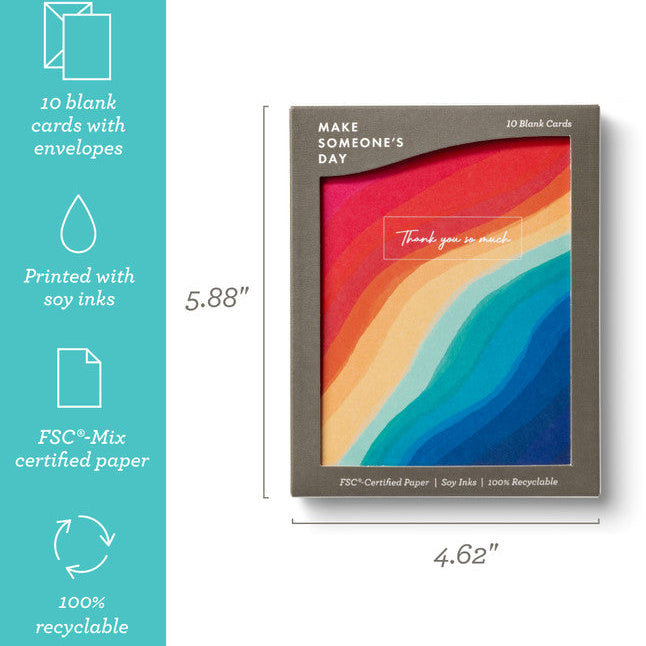 Rivers of Rainbow - Blank Thank You Note Cards