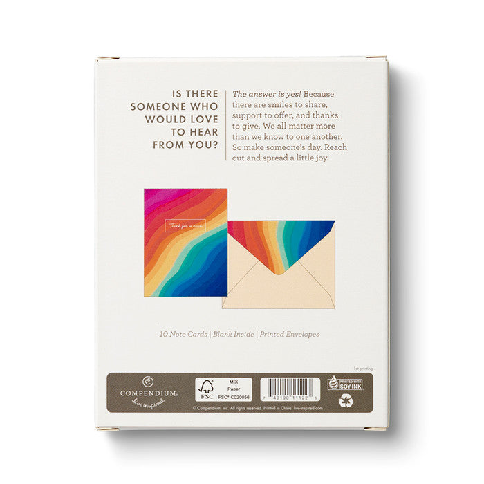 Rivers of Rainbow - Blank Thank You Note Cards