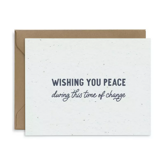 Wishing You Peace Seeded Sympathy Card