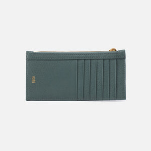 sage card wallet by Hobo back view